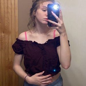 Forever21 off shoulder crop